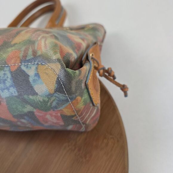 Dooney and Bourke Candy Print Purse, Coated Canvas With Leather Accents Handbag - Picture 6 of 12